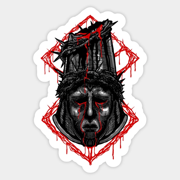 The Penitent's Culpa Sticker by demonigote